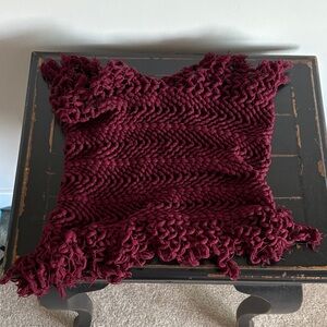 Burgundy Knit Scarf
